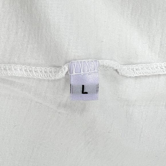 CALIFORNIAN VINTAGE Short Sleeve Crew Neck Tee Womes White Venice Rainbow Shirt - Picture 8 of 13